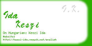 ida keszi business card